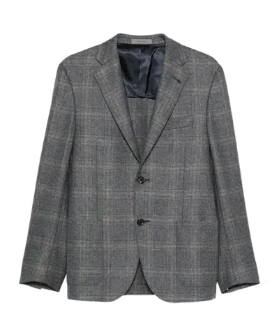CORNELIANI PLAID SUIT JACKET