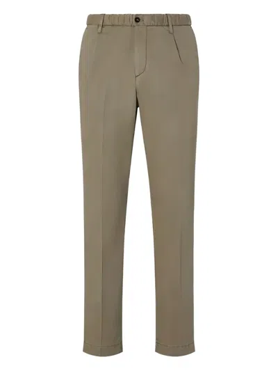 Corneliani Pleated Button-fastening Trousers In Green