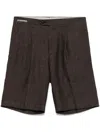 Corneliani Brown Shorts With Tailored Fit In Brown
