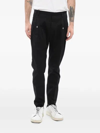 Corneliani Pleated Chino Trousers In Black