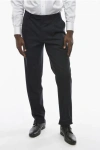 Corneliani Cc Collection Double-pleated Wool Blend Pants With Martingal