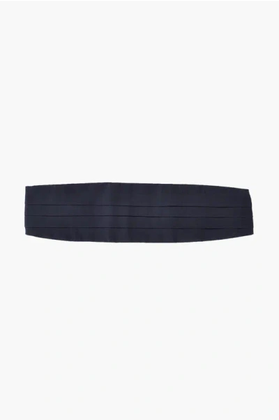 Corneliani Pleated Satin Cummerbund In Pink