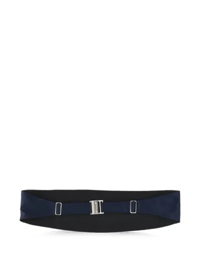 Corneliani Pleated Satin Cummerbund In Blue