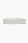 Corneliani Pleated Silk Cummerbund In Neutral