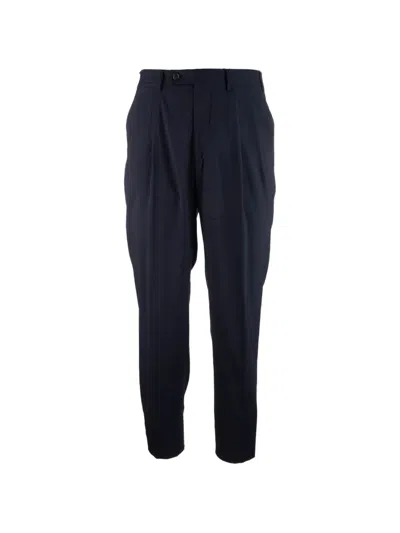 Corneliani Pleated Tailored Trousers In Blue