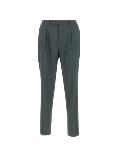 Corneliani Pleated Trousers In Green