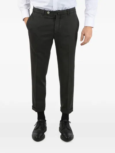 Corneliani Pleated Wool Chino Trousers In Grey