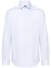 Corneliani Zigzag-pattern Shirt In 蓝色