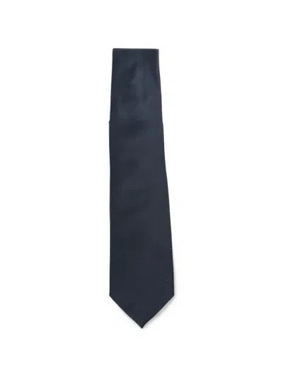 Corneliani Pointed-tip Tie In Blue