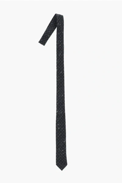 Corneliani Polka Dot Patterned Cotton Blend Tie