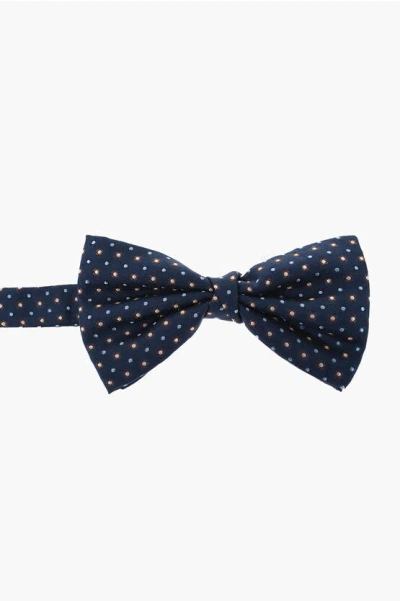 CORNELIANI POLKA DOT PATTERNED SILK BOW TIE