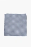 Corneliani Polka Dots Silk Pocket Square In Blue