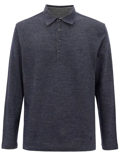 CORNELIANI POLO CORNELIANI BLUE 4 BUTTONS