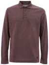 Corneliani Cotton Polo Men's Shirt In Viola