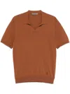 Corneliani Polo Design Brown Sweater With Relaxed Fit