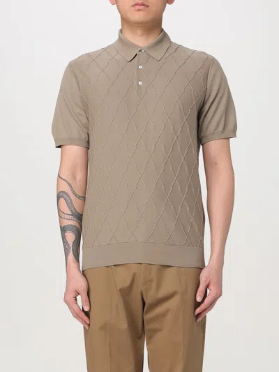 CORNELIANI POLO SHIRT CORNELIANI MEN COLOR BROWN,G70153032