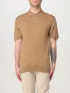 Corneliani Fine-knit Polo Shirt In Braun