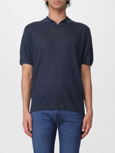 Corneliani Polo Shirt  Men Color Blue