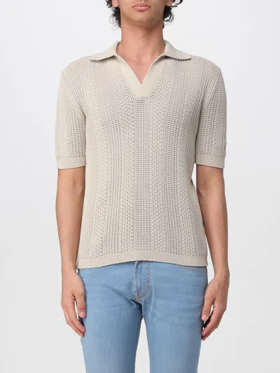 Corneliani Polo Shirt  Men Color Beige In Neutral