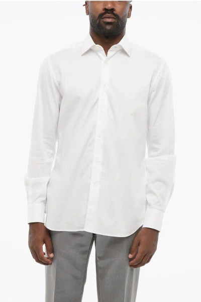 Corneliani Poplin Cotton Shirt With Spread Collar