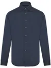 Corneliani Poplin Shirt In Blue