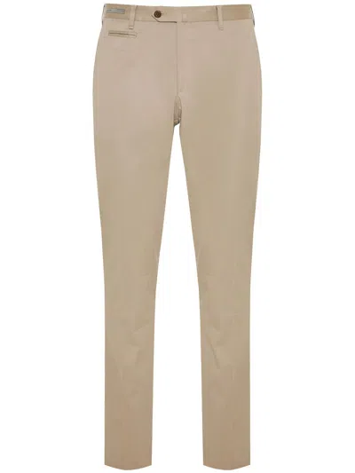 Corneliani Pressed-crease Tapered Trousers In 中性色