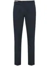 Corneliani Pressed-crease Tapered Trousers In Blue