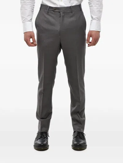 Corneliani Pressed-crease Tailored Trousers In Gray