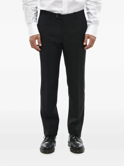 Corneliani Pressed-crease Trousers In Black