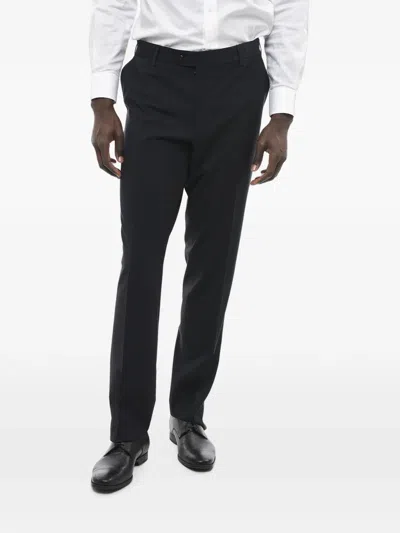 Corneliani Pressed-crease Trousers In Black