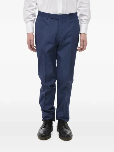 Corneliani Pressed-crease Trousers In Blue