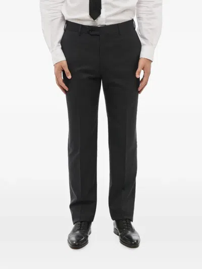 Corneliani Pressed-crease Trousers In Black