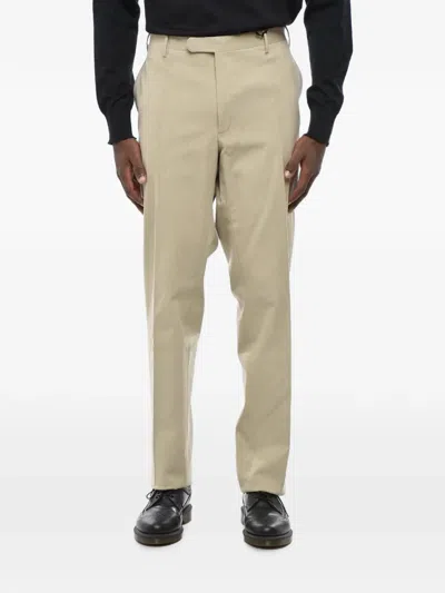 Corneliani Pressed-creases Tailored Trousers In 뉴트럴