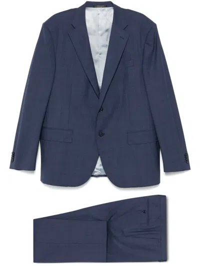 Corneliani Prince Of Wales-check Suit In Blue