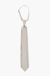 Corneliani Printed Silk Ascot Tie In Gray