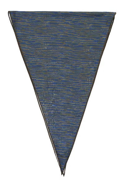 Corneliani Printed Silk Scarf In Blue