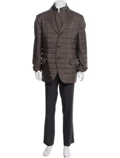 Pre-owned Corneliani Puffer Coat In Brown