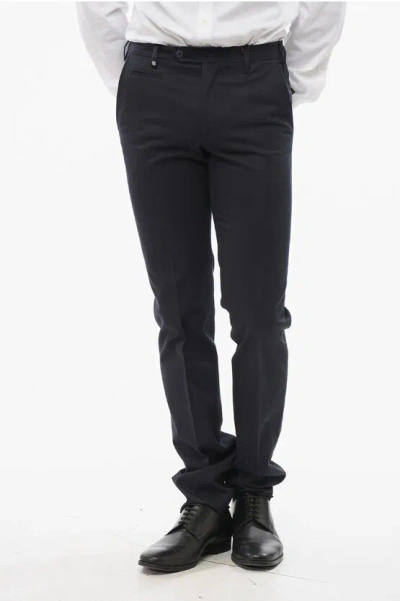 CORNELIANI PURE COTTON LEADER PANTS WITH ZIPPED POCKETS