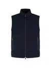 Corneliani Virgin Wool Padded Gilet In Blue