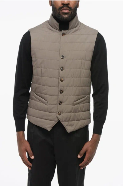 Corneliani Quilted Vest With Buttoned Closure