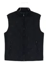 Corneliani Quilted Zip Gilet In Blue
