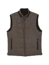 Corneliani Quilted-design Gilet In Brown