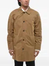 Corneliani Raglan-sleeve Button-up Coat In Brown