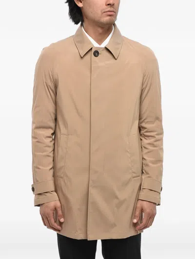 Corneliani Raglan-sleeve Coat In Brown