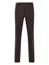 Corneliani Raw-edge Trousers In Brown