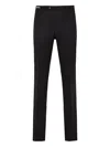 Corneliani Raw-edge Wool Trousers In Black