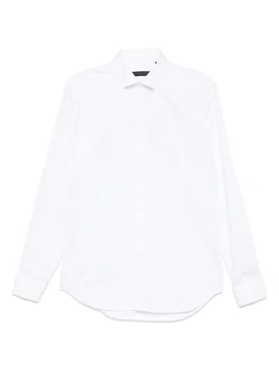 Corneliani Refined White Cotton Shirt With Pointed Collar