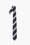 Corneliani Regimental Striped Cotton And Silk Tie