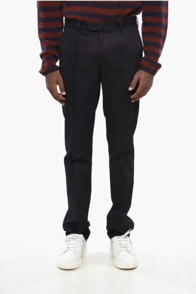 Corneliani Regular Waist Stretch Cotton Leader Chino Pants In Black