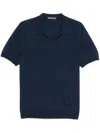 Corneliani Relaxed-fit Blue Sweater With Classic Polo Collar